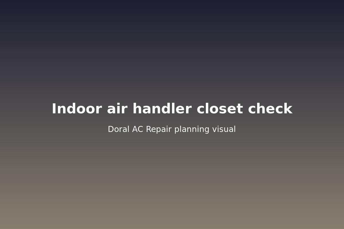 Air handler in a hallway closet of a Doral home